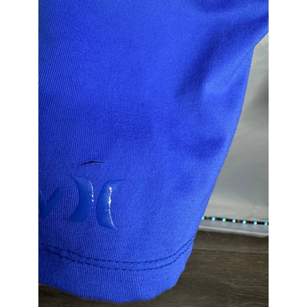 Hurley Girls Nike Dri-FIT Blue Polka Dot Active Leggings Size M 10-12